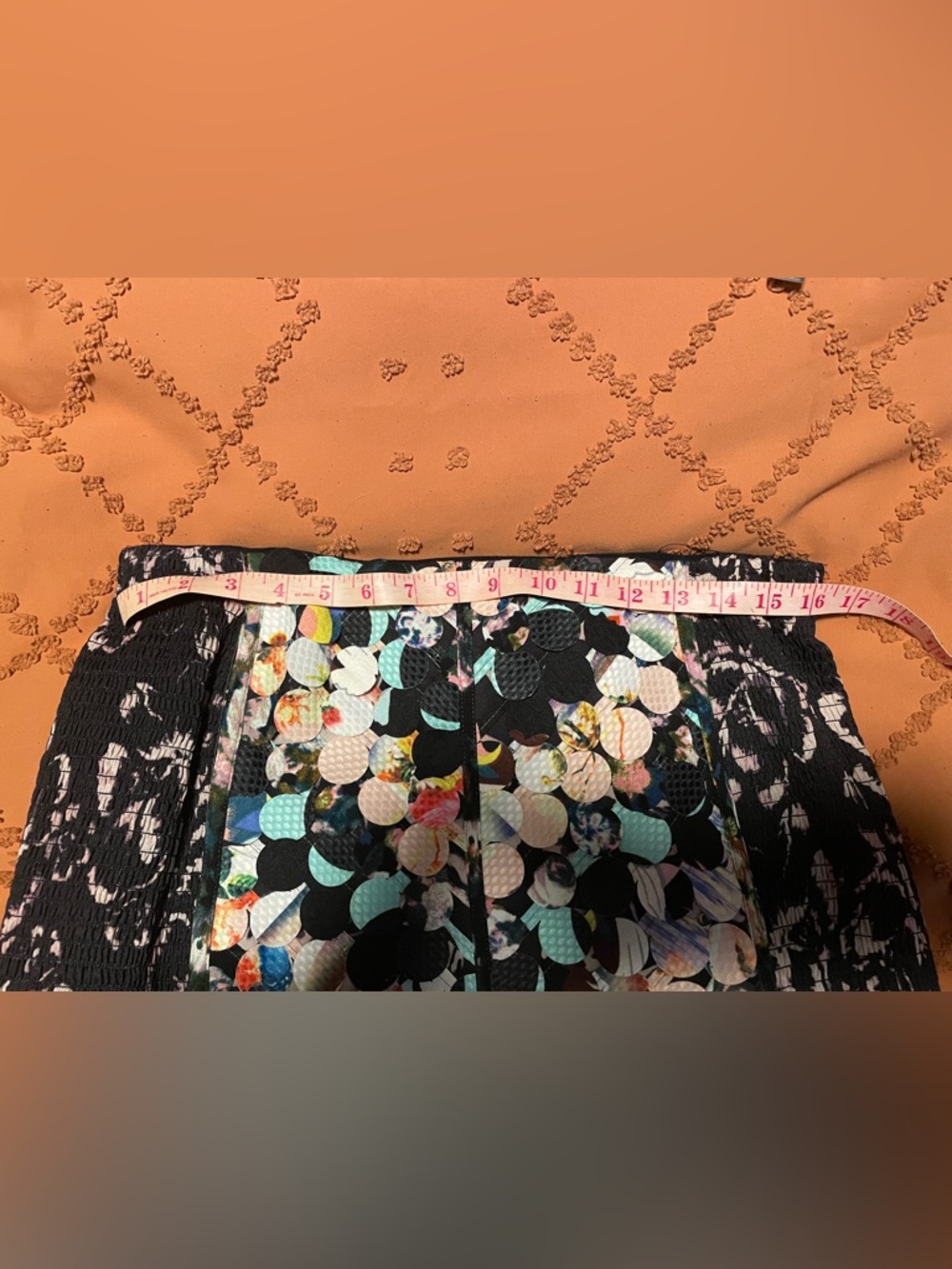 Anthropology Beguile by Byron Lars Black Pencil Skirt with Multicolor Panel - Picture 4 of 5